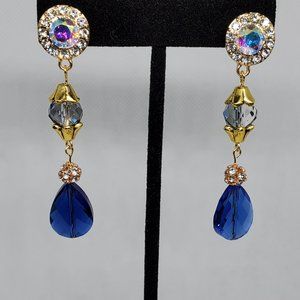 Sapphire Blue Dangle Earrings